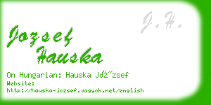 jozsef hauska business card